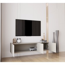 Enwood Capella Kumtaşı Rengi Mdf 3 Kapaklı Duvara Monte 140 cm Tv Ünitesi