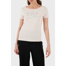 Ea7 Pamuklu Regular Fit Bisiklet Yaka T Shirt Kadın T Shirt 3DTT26 Tjfkz 1422