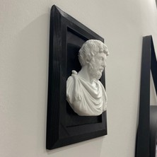 Root Made Roma Imparatoru Marcus Aurelius Antoninus Çerçeveli Duvar Büstü Marcus Aurelius Duvar Dekorasyonu