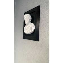 Root Made Roma Imparatoru Marcus Aurelius Antoninus Çerçeveli Duvar Büstü Marcus Aurelius Duvar Dekorasyonu