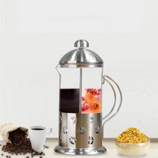 Three Beans Kahve / Çay Brewer Cezve Kahve Makinesi Kettle 350ML Paslanmaz Çelik Cam Termos Kahve Drinkware Için | Kahve Tencere (Yurt Dışından)