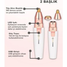 Dempower Dp-63 2 Başlıklı Yüz Tüyü ve Kaş - Bıyık Kıl Epilasyon Aleti