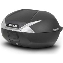 Shad Motor Çantası Sh-47 Beyaz Kapaklı Beyaz Reflektörlü