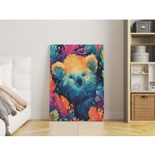 Pegziz Koala Minimalist Modern Kanvas Tablo - Salon Oturma Odası Mutfak Ofis Için Duvar Dekoru