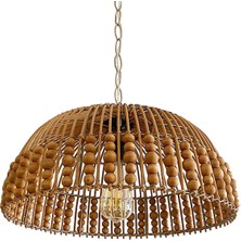 Turkish Belkıs Rattan Bambu, Hasır Sarkıt Avize Çap: 40 cm