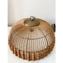 Turkish Belkıs Rattan Bambu, Hasır Sarkıt Avize Çap: 40 cm