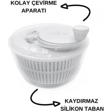 Melkan Home Salata ve Sebze Kurutucu 5 Litre Salata Kurutucusu Beyaz Renk