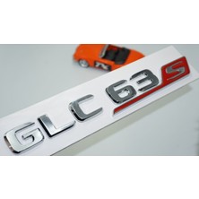 Dk Tuning Glc 63S Bagaj Krom Kırmızı Abs Yazı Logo Benz Ile Uyumlu