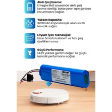 Tekno Trust Mavi Xiaomi Mi Vacuum Mop Pro Batarya Kutulu (Orjinal Kapasite) 3.200MAH Robot Süpürge Bataryası