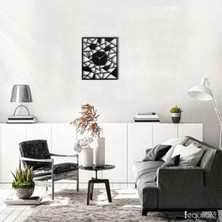 Tekno Trust Siyah Ristmik Dekoratif Metal Duvar Saati Metal Modern 50 x 60 Dikdörtgen