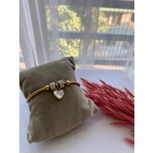 Accessory Ms Çelik Kalp Charm Bileklik