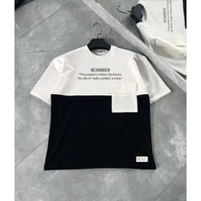 Tarz Yeri  Torba Cep Detaylı  Parçalı T-Shirt - Siyah