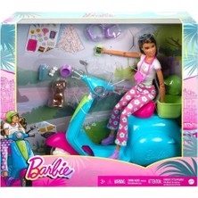 Barbie Eğlenceli Tatil Scooter ve Aksesuarlar HGM55