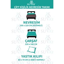 Suvay Siyah Beyaz Kareli Pamuklu Çift Kişilik Nevresim Takımı (Yatak Çarşafı Yastık Kılıfı Yorgan Kılıfı)