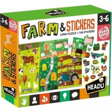 Headu Puzzle + Stıckers The Farm (3-6 Yaş) Bulmaca ve Çıkartmalı Çiftlik