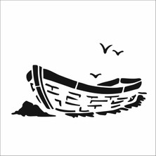 Stencil Sarayi Boyama Şablon Deniz - 4644