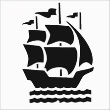 Stencil Sarayi Boyama Şablon Deniz - 8240