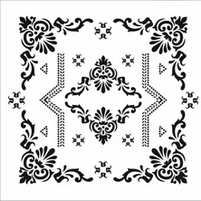 Stencil Sarayi Boyama Şablon Desenler - 7990