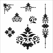 Stencil Sarayi Boyama Şablon Desenler - 7967