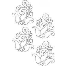 Stencil Sarayi Boyama Şablon Desenler - 4181