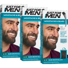 Just For Men Sakal & Bıyık Boyası Koyu Kahve Siyah 3'lü Set