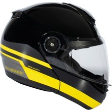 Zeus ZS-3050 Be6 Black Yellow Çene Açılır Kask