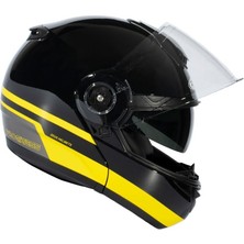 Zeus ZS-3050 Be6 Black Yellow Çene Açılır Kask