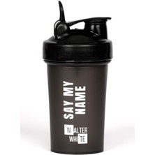 Walter White Protein Shaker,karıştırıcı Shaker,sporcu Shaker,antreman Shaker Siyah 550 ml