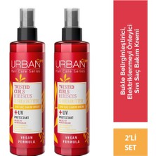 URBAN Care Hibiscus&Shea Butter Kıvırcık ve Dalgalı Saçlara Özel Sıvı Saç Bakım Kremi Vegan 200 ML x 2