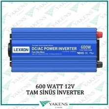 600 Watt 12V Tamsinüs Inverter Lexron