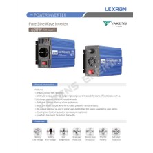600 Watt 12V Tamsinüs Inverter Lexron