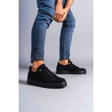 Cool Bağcıklı Süet Erkek Günlük Spor Klasik Ayakkabı ST Siyah