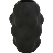 Vitale Siyah Kabarcık Cam Vazo 2 18,5*18,5*28 cm AK.JK0032