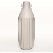 Vitale Antıque Krem Vazo Büyük 14*14*45 cm AK.JL0050