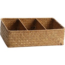 Cosy Zone Sepet Düzenleyici El Dokuma Sepeti Depolama Kutusu Dekoratif Rattan 31CMX21CMX9CM (Yurt Dışından)