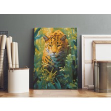 Pegziz Kaplan Minimalist Modern Kanvas Tablo - Salon Oturma Odası Mutfak Ofis Için Duvar Dekoru