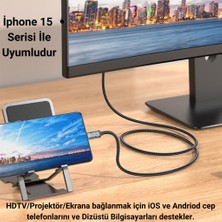 Coofbe 4K 30Hz Type-C To HDMI Dönüştürücü Görüntü Aktarım Kablosu 2metre Type-C To HDMI Görüntü Kablo