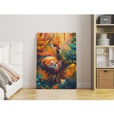 Pegziz Tavus Kuşu Minimalist Modern Kanvas Tablo - Salon Oturma Odası Mutfak Ofis Için Duvar Dekoru