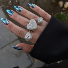 Nesly Accessories Zirkon Taşlı Kalp Yüzük