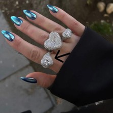 Nesly Accessories Zirkon Taşlı Kalp Yüzük
