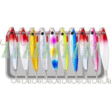 Valkyrie 10 Adet 10GR 4.8cm Kutulu Metal Rapala Jig Seti Balık Olta Yemi Ispanyol Oltası