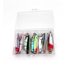 Valkyrie 10 Adet 20GR 6cm Kutulu Metal Rapala Jig Seti Balık Olta Yemi Parlak Gerçekçi Zoka