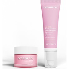 Cream Co. Yüz Kremi Leke/Yaşlanma Karşıtı Nemlendirici Renkli 50+ Spf Koruyucu Ikili