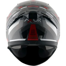 Axor  Apex/turbıne  Full Face  Parlak  Gri  Kırmızı   (M/c)-