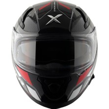 Axor  Apex/turbıne  Full Face  Parlak  Gri  Kırmızı   (M/c)-