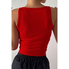 CMZ Collection Kırmızı Kadın Ribana Atlet