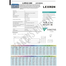 Lexron 160 Ah Jel Akü Lexron