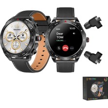 Haino Teko St5 Watch Buds Dahili Bluetooth Kulaklıklı Deri Kordonlu Amoled Ekran Akıllı Saat
