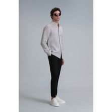 Lufian New Erkek Basic Gömlek Regular Fit Kahverengi
