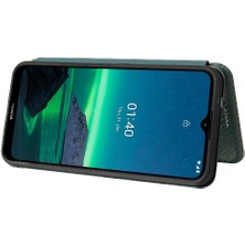 Mays Home1 Kart Tutucu Kickstand Manyetik Karbon Fiber Kartı ile Nokia 1.4 Için Kılıf (Yurt Dışından)